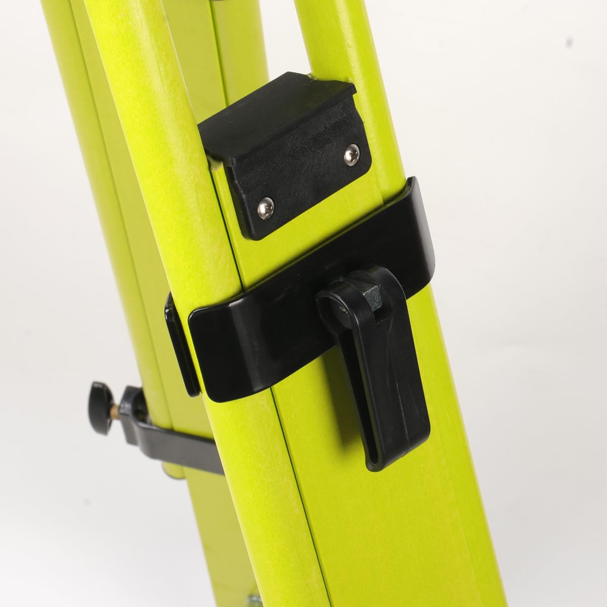 Fiberglass Surveying Tripod, Heavy Duty Yellow Fiberglass and Wood Tripod with Dual Clamp and Copper Center Screw for Robotic Total Stations