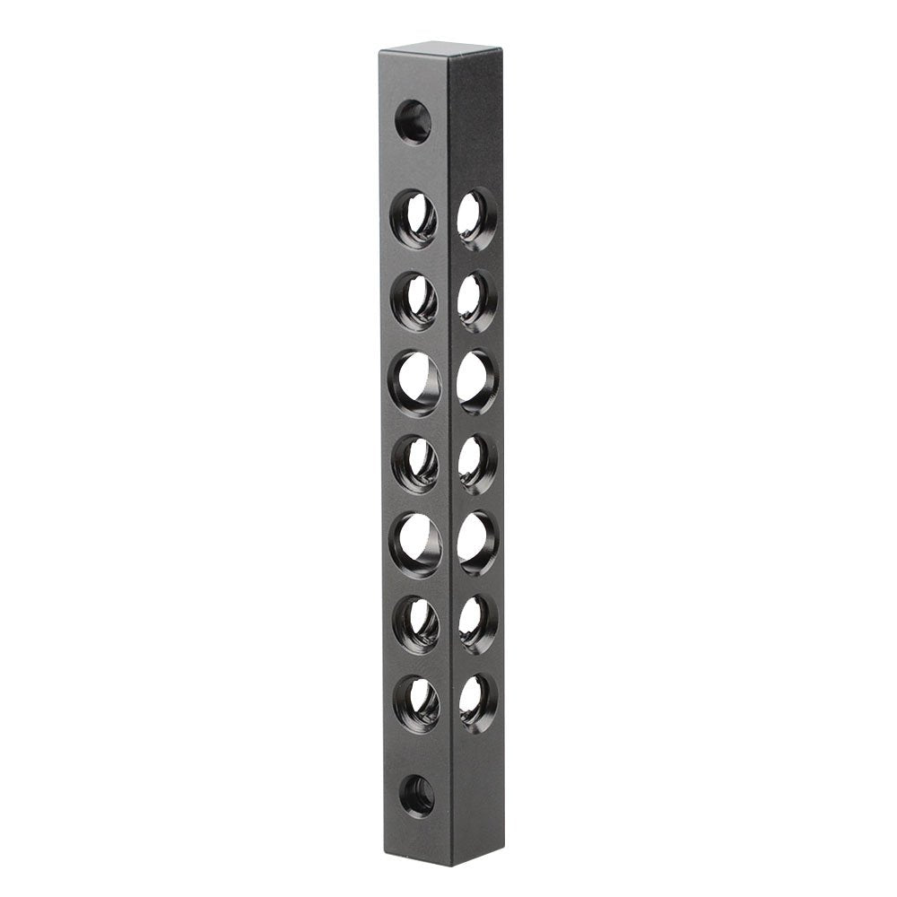 CAMVATE Cheese Bar with 1/4" Screw Holes for Monitor Mount Extend DIY Accessories (M4 Screw Hole,75mm Center Distance) - 1421 Black