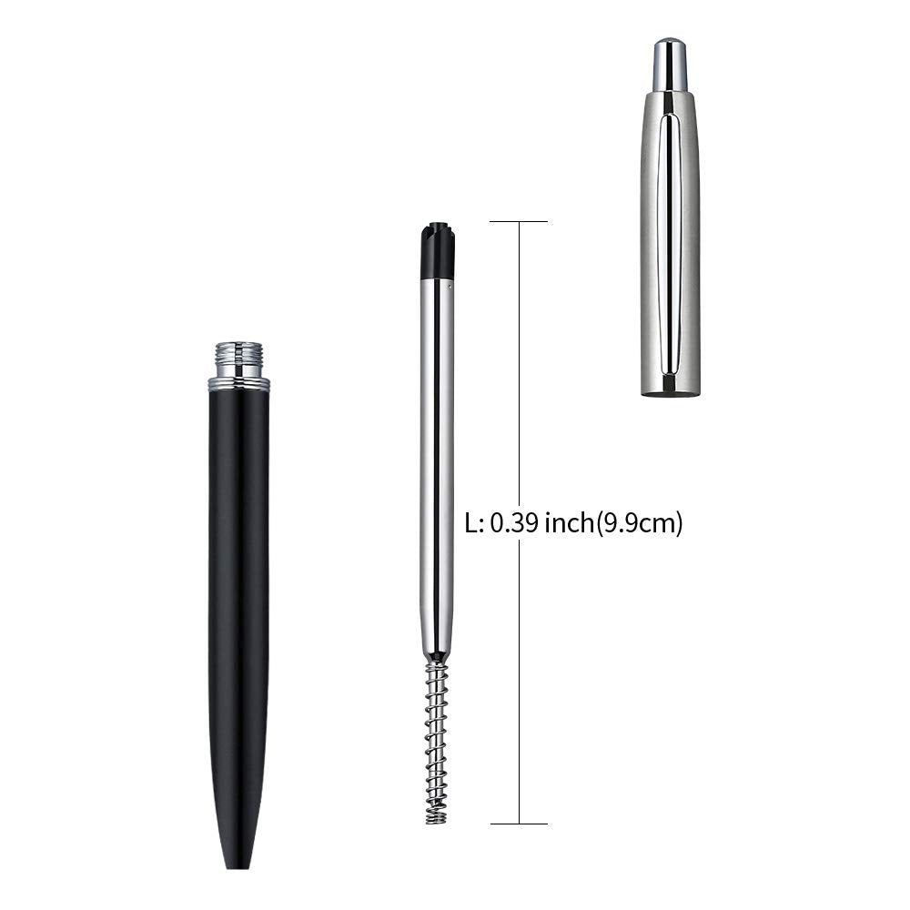 ChaoQ Black Ink Refills (6pcs), Replaceable Ballpoint Pen Refills