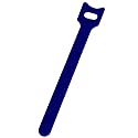 NavePoint 6 Inch Hook and Loop Reusable Strap Cable Cord Wire Ties 100 Pack Blue