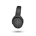 MightySkins Carbon Fiber Skin Compatible with Skullcandy Crusher ANC 2 - Black Wood | Protective, Durable Textured Carbon Fiber Finish | Easy to Apply