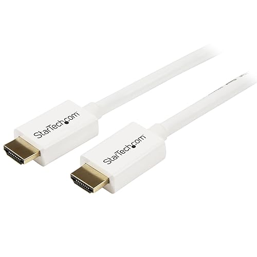 StarTech.com 5m 16 ft White CL3 In-wall High Speed HDMI Cable - Ultra HD 4k x 2k HDMI Cable - HDMI to HDMI M/M - Audio/Video, Gold-Plated