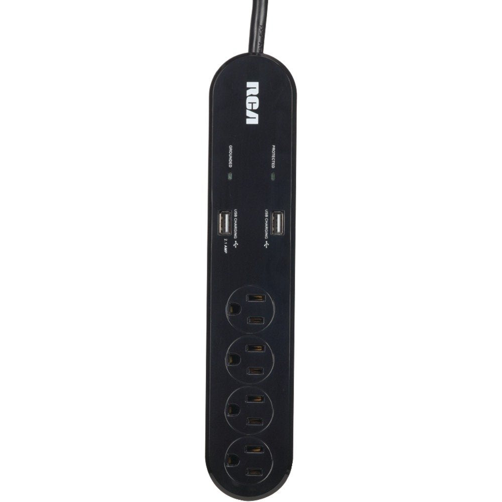 RCA PS42R 450 Joule 4 Outlet and 2 USB Outlet Surge Protector