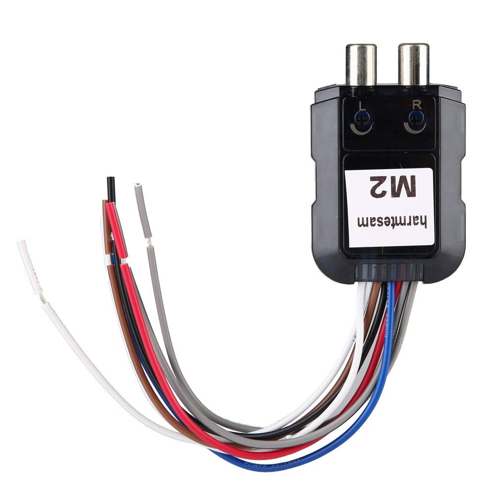 High to Low o Converter,Car Stereo Subwoofer 2 Channel High to Low o Converter with Power Amplifier Control Wire