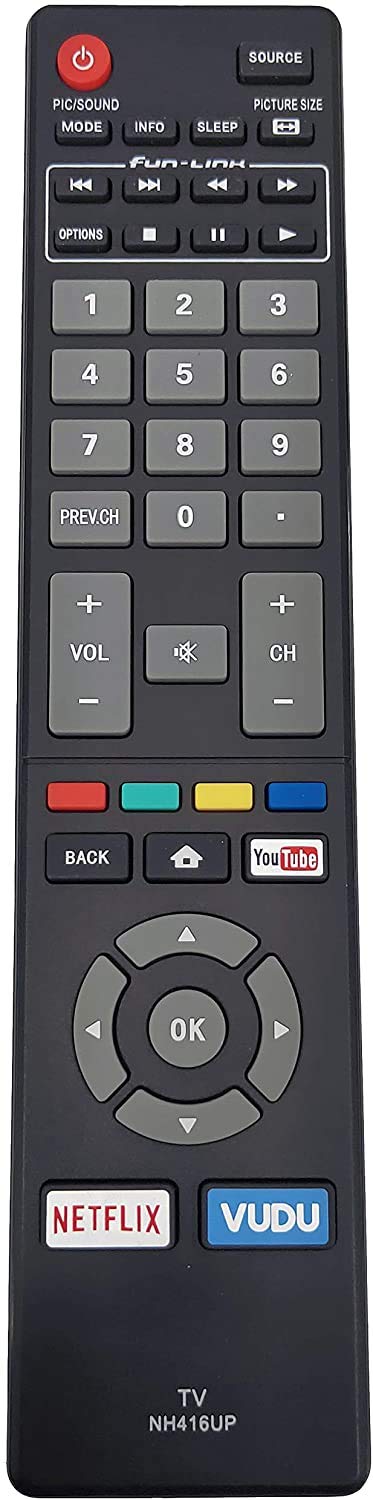 NH416UP Remote Replacement for Magnavox Smart TV 50MV336X 32MV304X 32MV306X 32MV304/F7 32MV306X/F7 32ME402F7 32ME402V 32ME402V/F740MV324X 40MV336X