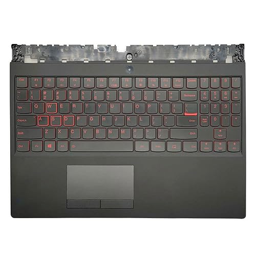 Laptop Replacement Keyboard Compatible for Lenovo Legion Y530-15ICH Y540-15IRH 5CB0R40212 5CB0R40196 US Layout with Palmrest Upper Cover Case Backlit