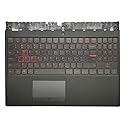 Laptop Replacement Keyboard Compatible for Lenovo Legion Y530-15ICH Y540-15IRH 5CB0R40212 5CB0R40196 US Layout with Palmrest Upper Cover Case Backlit