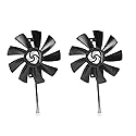 inRobert 10cm 4Pin Graphics-Card-Fan-Replacement for Sapphire-NITRO-Radeon-R9-380-380X-Video-Card-Cooling-Fan (Black-2pcs)