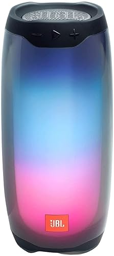 JBL Pulse 4 Waterproof Portable Bluetooth Speaker with Light Show - Black (Renewed)