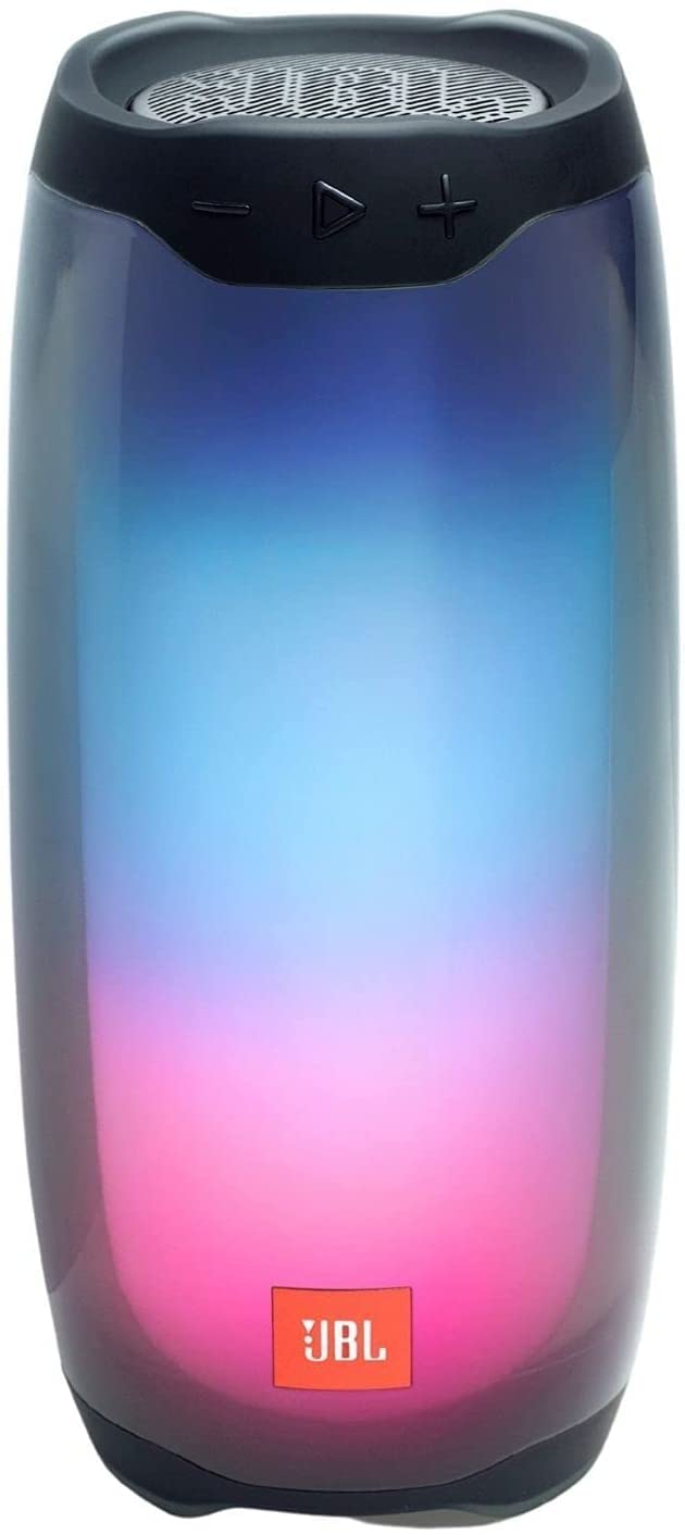 JBL Pulse 4 Waterproof Portable Bluetooth Speaker with Light Show - Black (Renewed)