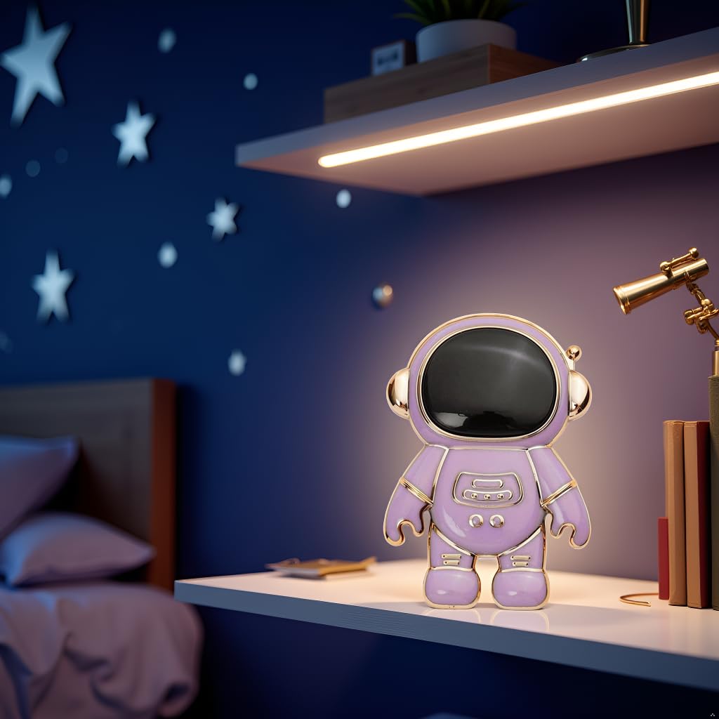 Pxiryanlow Astronaut Phone Stand Holder,Cute Cell Phone Hidden Kickstand,Astronaut Phone Holder for Desk,Adjustable Tablet Phone Ring Stand, Gift