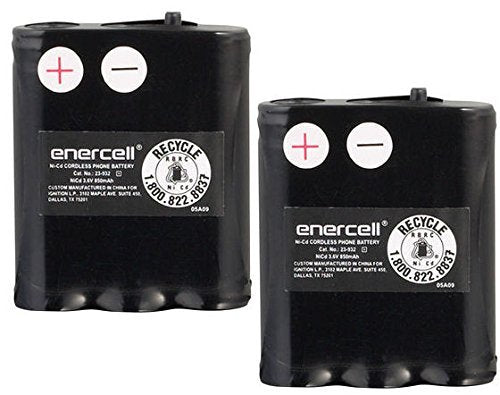 Enercell 3.6V 850mAh NI-CD Cordless Phone Battery for Panasonic P-P511A - Bulk Lot of 2 Batteries