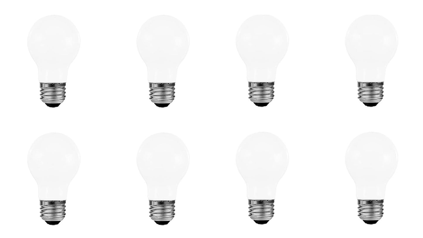 SYLVANIA Reduced Eye Strain A19 LED Light Bulb, 60W = 8W, 13 Year, Dimmable, Frosted, 2700K, Soft White - 8 Pack