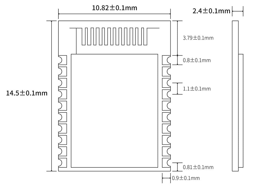 Luabby Smart BLE Module BLE5101 Support Master-Slave Coexistence & BLE 5.1 Protocol Bluetooth Module (2 PCS)