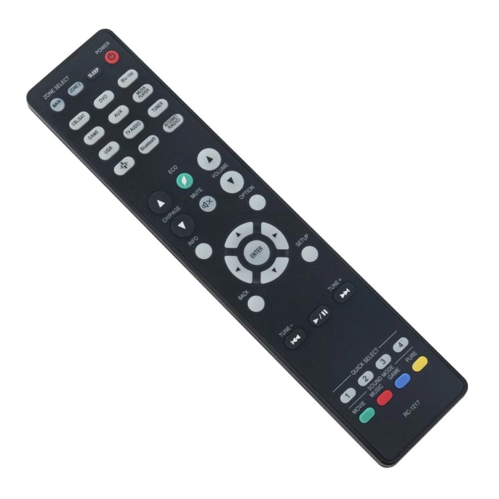 RC-1217 Replacement Remote Control for Denon Home Theater AV Receiver in Living Rooms or Rooms, No Programming or Pairing Needed, Replace Remote