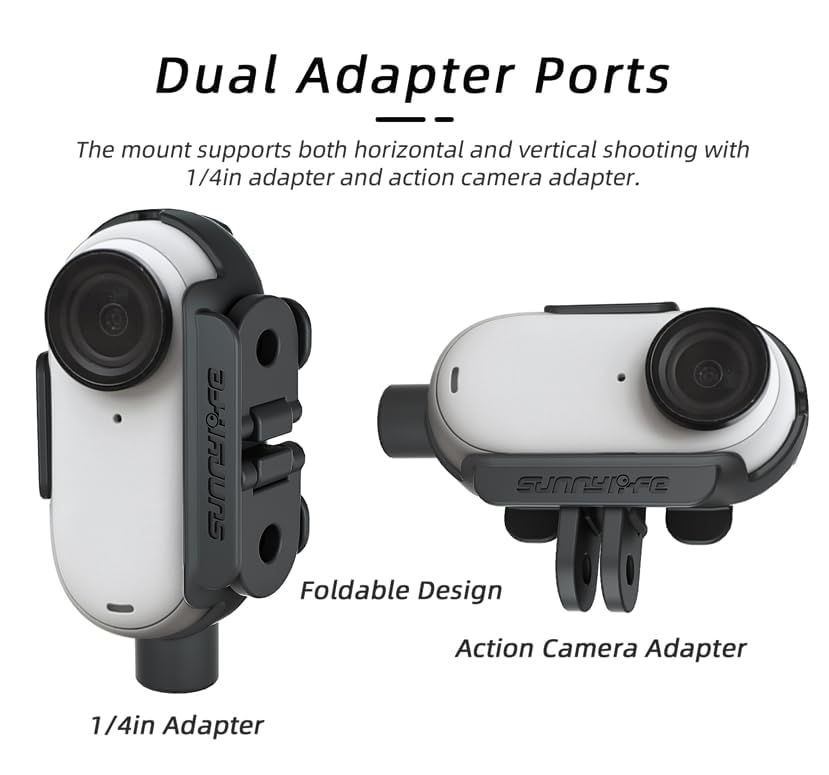BTG Adapter Mount for Insta360 Go 3 Go 3S Accessories Mount Support Horizontal & Vertical Shooting