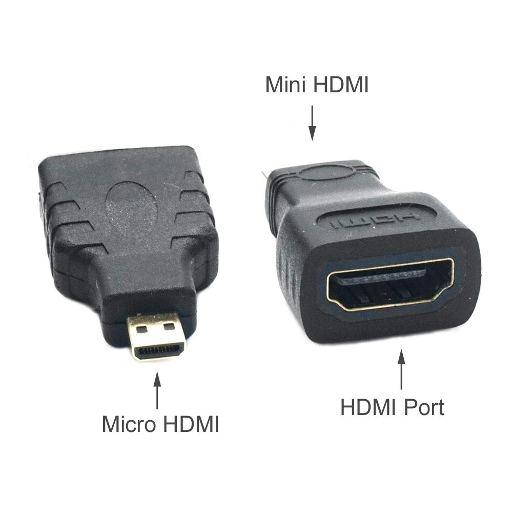 CamDesign 1.5M (5FT) 3-in-1 High Speed HDMI to Mini/Micro HDMI Gold-Plated Adapter Converter Cable Kit Compatible with HDTV/Tablet/PC/Computer/Xbox
