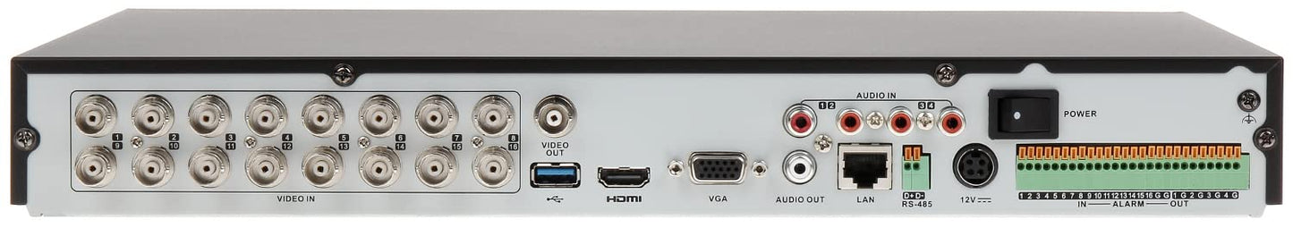 iDS-7216HUHI-M2/S 16 Channel 5MP H.265+ Turbo HD DVR with 2TB HDD, up to 8MP TVI Camera, 4K HDMI and VGA Output, Motion Detection for All Analog