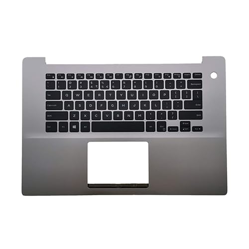 Replacement for Dell 15 5580 5585 5588 Laptop Upper Case Palmrest Non-Backlit Keyboard Assembly Part K8HH4 0K8HH4 Top Cover Sliver