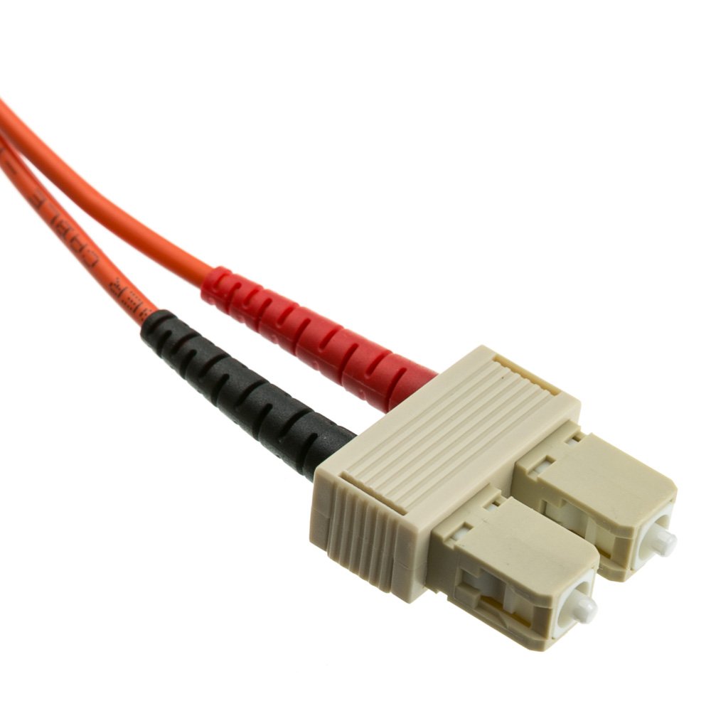 CableWholesale SC to SC OM1 Multimode Duplex Fiber Patch Cord, 2m/6.6ft