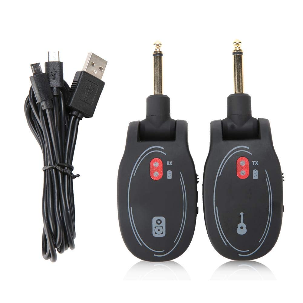 Fafeims Universal Electric Guitar Wireless System Rechargeable Audio Transmitter Receiver Electric Digital Transmitter Receiver Set