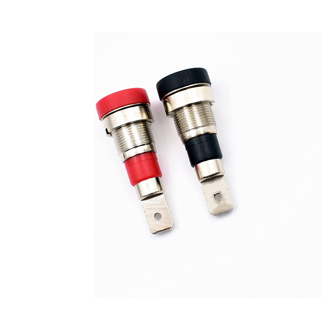GDQLCNXB 4mm Banana Jack Socket Female Adapter Panel Mount Binding Post for 4mm Banana Plug Connectors 10Pcs (Black and Red