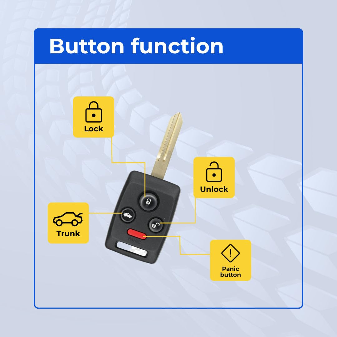 KEYS4LESS Replacement Keyless Remote Head Key Fob Compatible with Legacy 2006-2008 FCC CWTWBU745 2AOKM-SB2 Part Number 57497-AG35A 57497AG35A