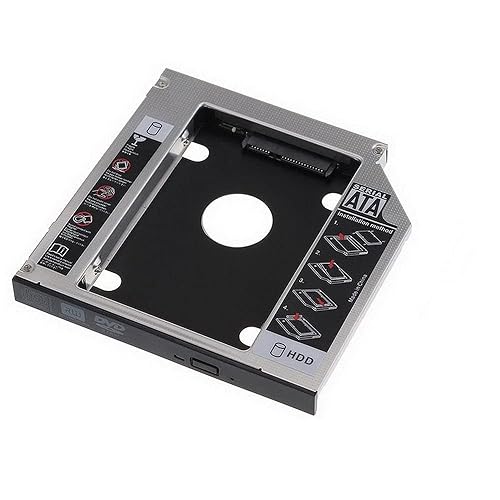 axGear Optical Bay 2nd SATA HDD Hard Drive Caddy CD DVD-ROM for Laptop Notebook 9.5mm