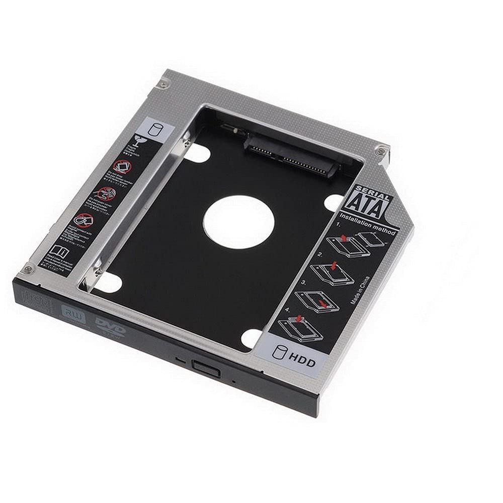 axGear Optical Bay 2nd SATA HDD Hard Drive Caddy CD DVD-ROM for Laptop Notebook 9.5mm
