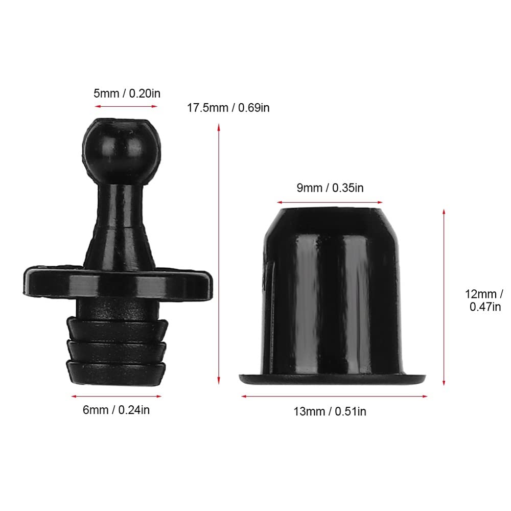 UtySty 12 Pairs Speaker Grill Guide Pegs Kit Snap Fastener Fixing Buckle Sound Box Net Cover Frame Body Socket Button Peg Clips Audio Mesh Enclosure