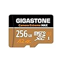 ?5-Years Data Recovery? GIGASTONE 256GB Micro SD Card, 4K Camera Extreme MAX Series Speed Up to 160MB/s, Compatible with, Gopro, DJI, REDTIGER Rove