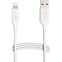 Amazon Basics USB-A to Lightning ABS Mfi Certified Charger Cable for Apple iPhone, iPad, 6ft, White, 1 Pack