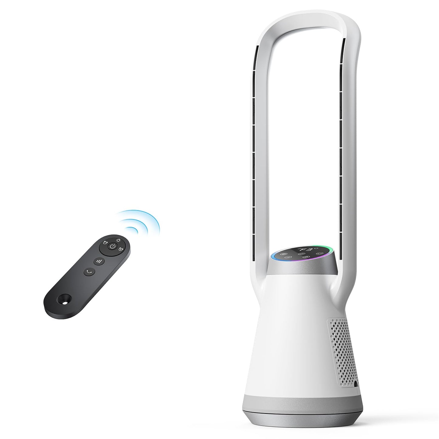 AEROZY Bladeless Tower Fan for Bedroom, 70° Oscillating, Quiet DC Motor