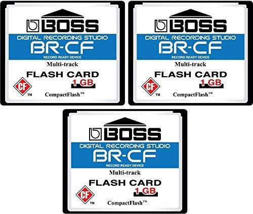 Boss Roland 3-Pack 1GB BR-CF CompactFlash CF Memory Card for BR-600, BR-864, BR-900CD, MC-808 (3Pack)
