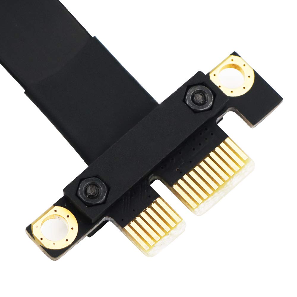 SUPERPLUS PCI Express Adapter Cable x1 PCIe Adapter Cable PCI-e PCI Express 36PIN 1X Extension Cable pcie Riser Cable (90 Degree20cm Extension Cord)
