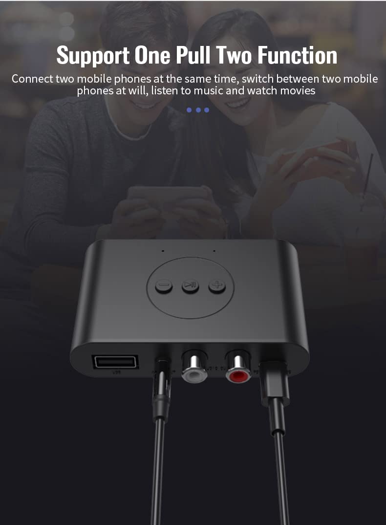 Szyafei Bluetooth 5.4 Music Streaming Audio System Audio Adapter, Compatible with Smartphones and Tablets, Wireless Speaker Adapter