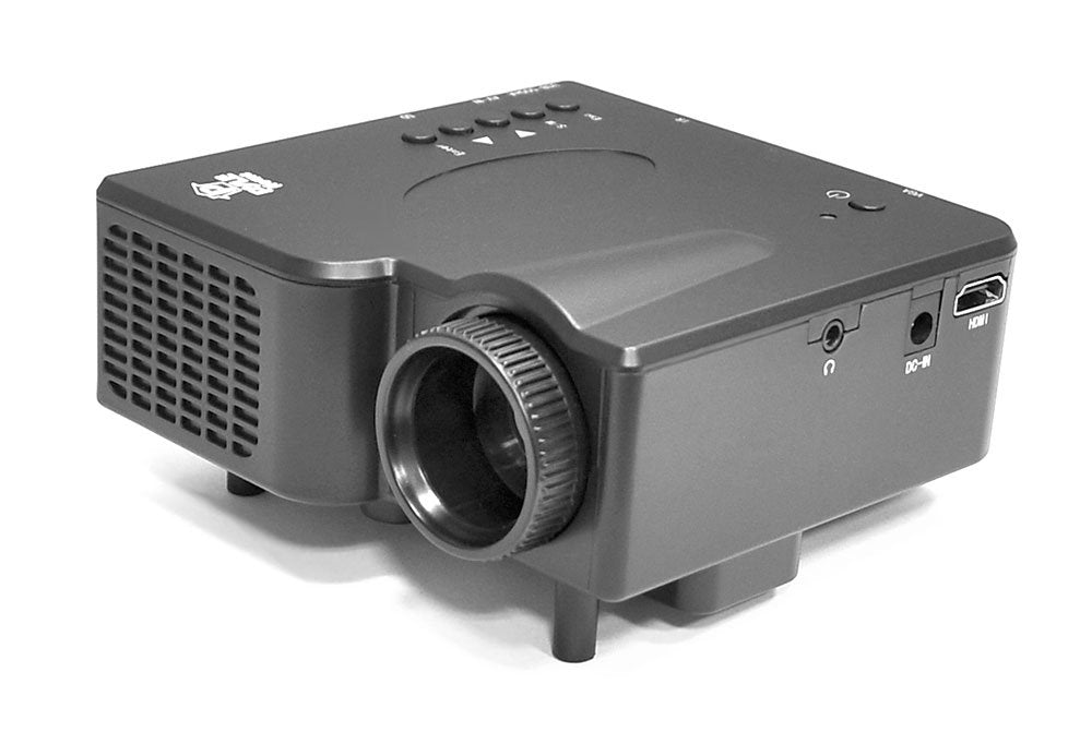 1080p Multimedia Gaming Mini Projector - Full HD Portable Video Cinema Home Theater Projector w/ Built-in Stereo Speaker, HDMI, USB, Adjustable