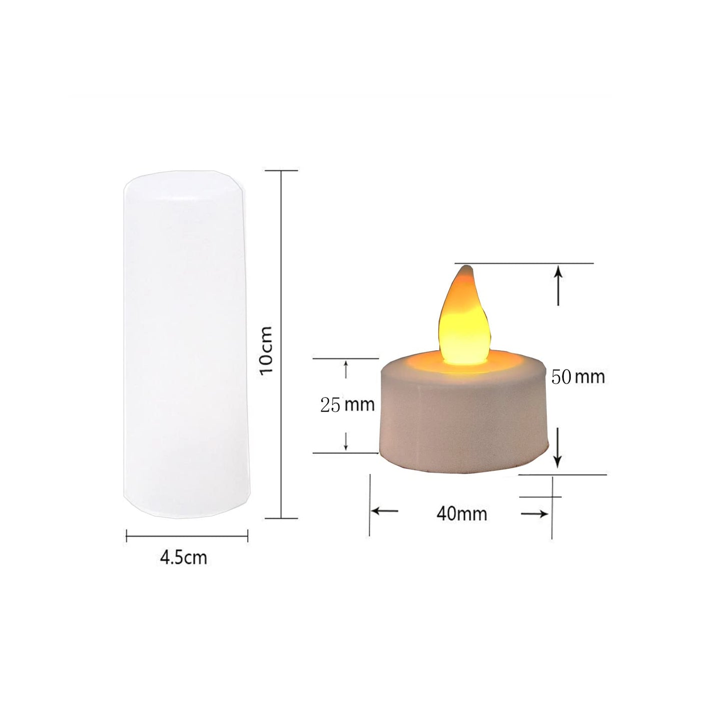 YASENN 12 Pack Rechargeable LED Tealight Candles, Flickering Flameless Tea Lights with Timer, Battery Operated Warm White Color Changing Candles
