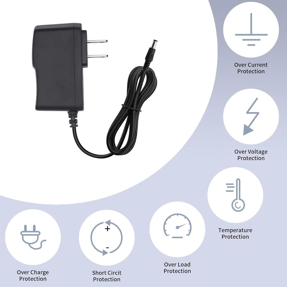 6V 1A Power Supply Adapter 6W AC/DC Charger AC 100-240V to DC 6V 1A 0.8A 0.5A 450mA Adapter with 5.5x2.5mm Plug