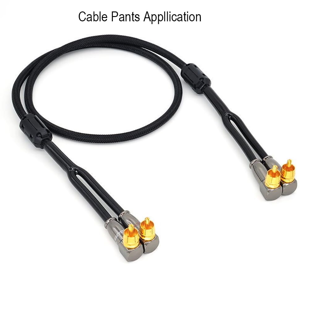 Neutrual Cable Pants, Speaker Wire Pants Y Splitter Pant Boot (?10MM-2x 4MM-4PACK) Dressing Up Or Protecting Your Speaker Cables, Audio Subwoofer DIY