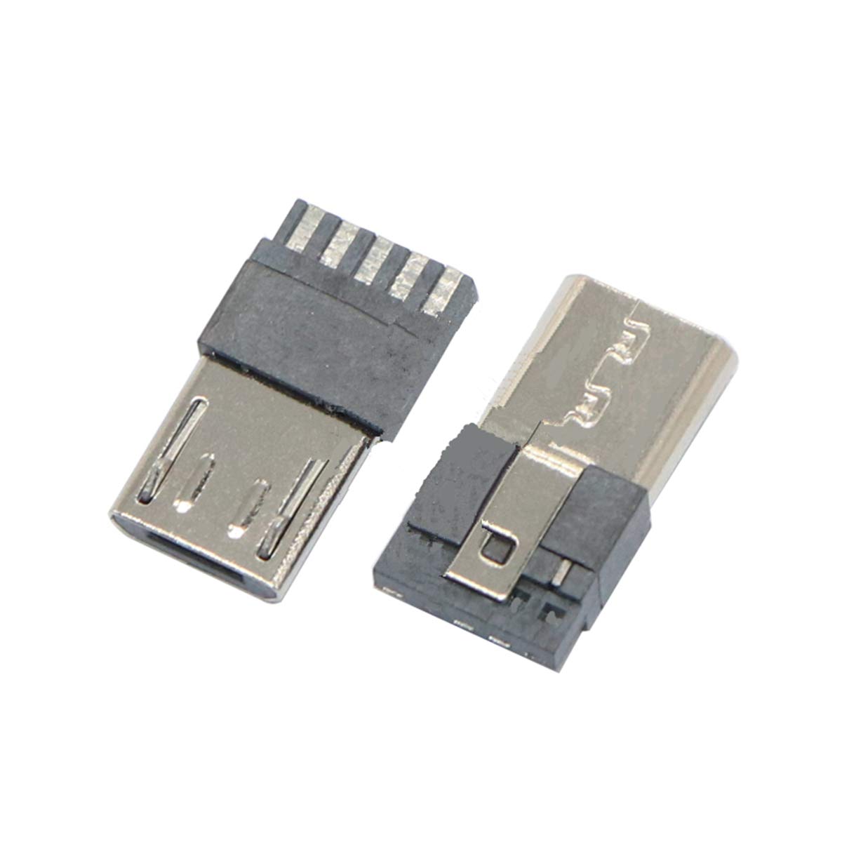 20PCS Micro USB Male Port Connector 5 Pin USB Connectors Straight Jack Solder Micro-USB Repair Replacement Adapter