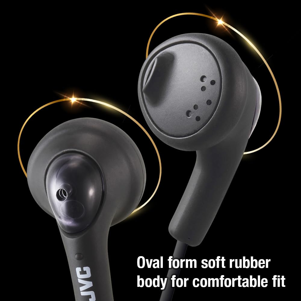 JVC HAF160B Gumy Ear Bud Headphone Black
