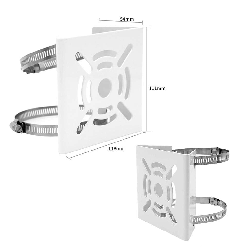 Ahn'Qiraj 2Pcs Universal Vertical Pole Mount Bracket Mount Camera Adapter for CCTV Security Camera Ptz Dome Vertical Pole Wall Mounting Bracket with 8