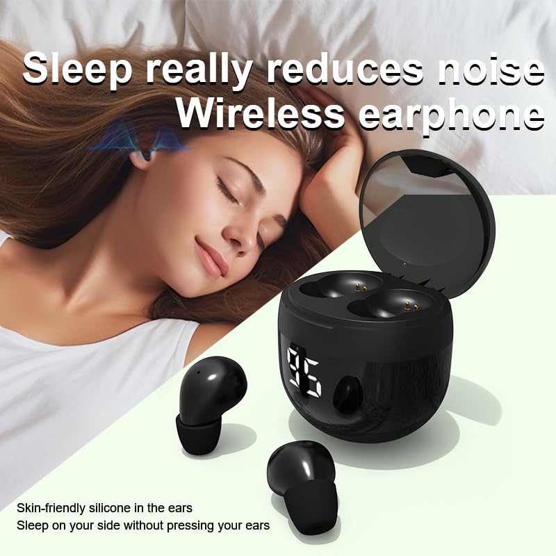 Honcas Invisible Earbuds Wireless Bluetooth - Tiny Small Earbuds with Premium Sound Quality, One-Step Auto Pairing, Smart Touch Control - Perfect…