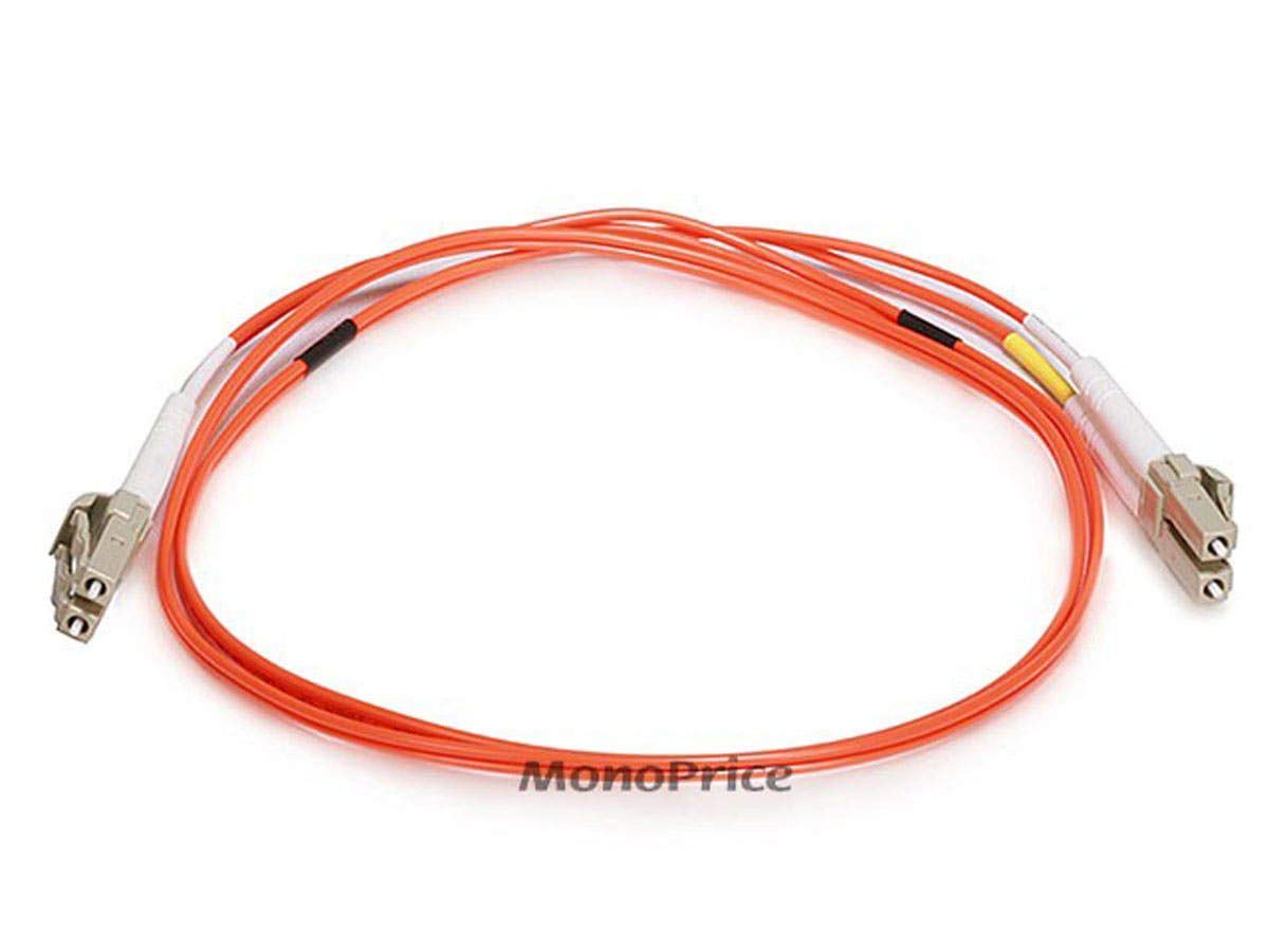 Monoprice 102616 1m Fiber Optic Cable LC/LC OM1 with Multi Mode Duplex, Orange