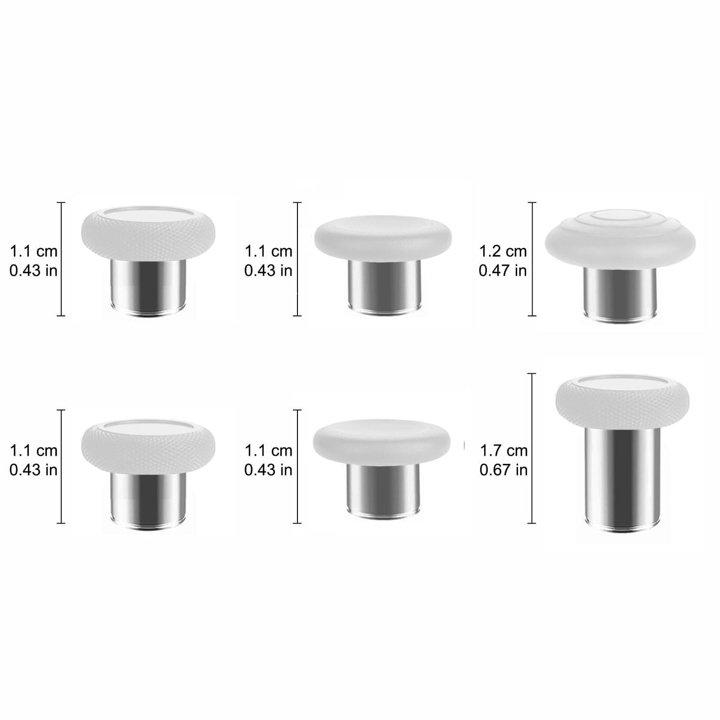 Elite Series 2 Gaming Controller Accessories Kit with Thumbsticks, D-Pads, Paddles, Trigger Buttons for Elite Series 2 Core ( White)