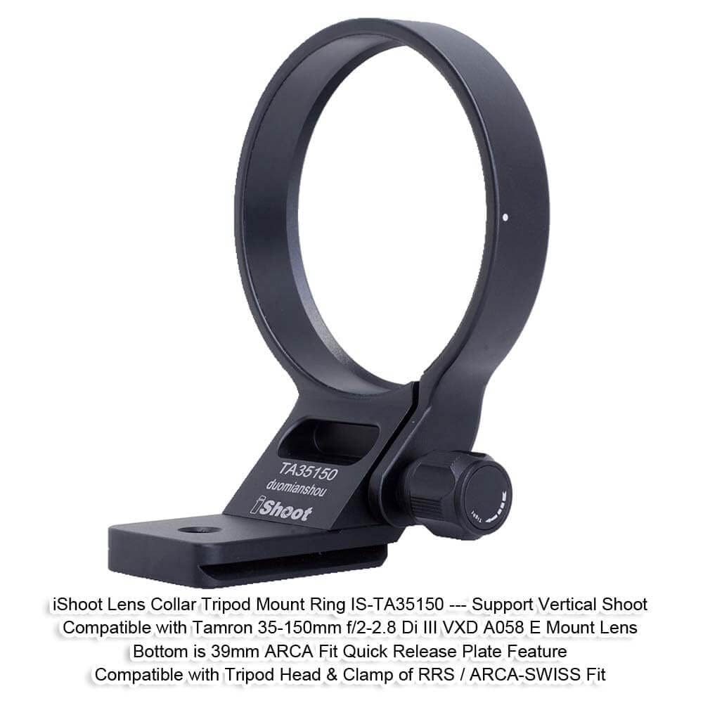 Metal Tripod Mount Ring Lens Collar Compatible with Tamron 35-150mm f/2-2.8 Di III VXD A058 E Mount, Lens Support Holder Bracket Bottom is Arca-Swiss