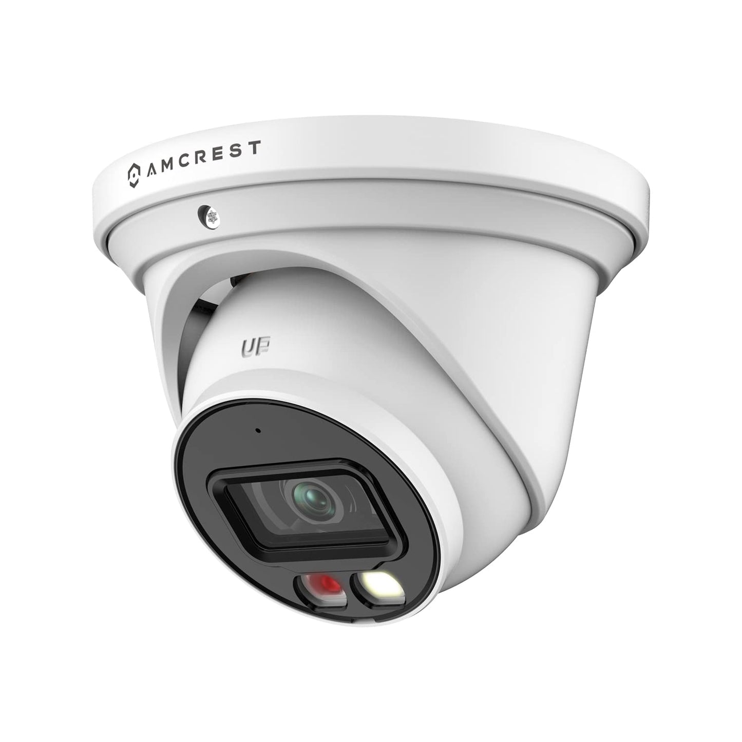 Amcrest 5MP AI Turret IP PoE Camera w/ 49ft Nightvision, Security IP Camera Outdoor, Built-in Microphone, Human & Vehicle Detection, Active Deterrent