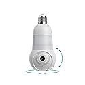 Luna Light Bulb Security Cameras Wireless Outdoor Indoor, 360° Pan Tilt, Color Night Vision, LED Bulb & Spotlight, 2.4GHz 5GHz Wi-Fi 6, Porch Light