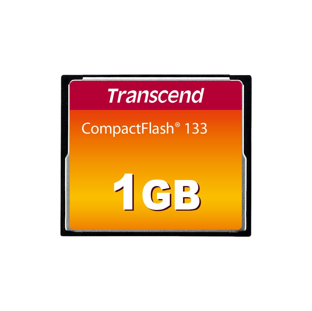 Transcend 1GB CompactFlash CF Memory Card, Up to 50MB/s, MLC, DSLR Camera